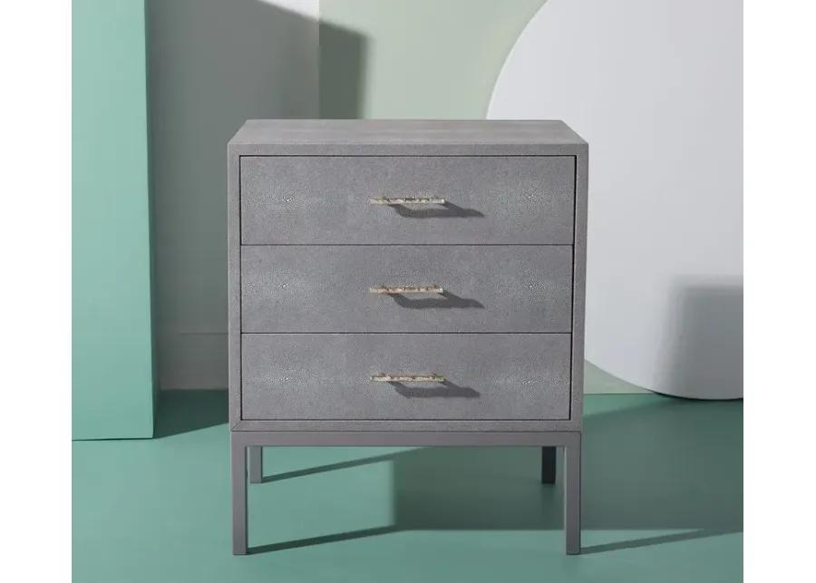 Safavieh Camden Faux Shagreen Nightstand - Grey