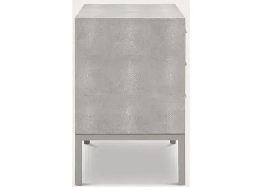 Safavieh Camden Faux Shagreen Nightstand - Grey