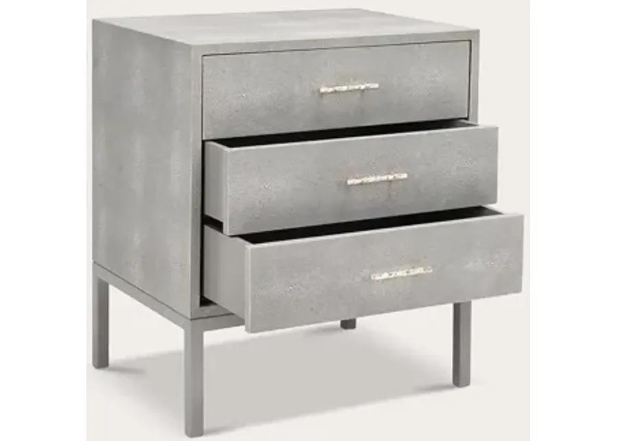 Safavieh Camden Faux Shagreen Nightstand - Grey