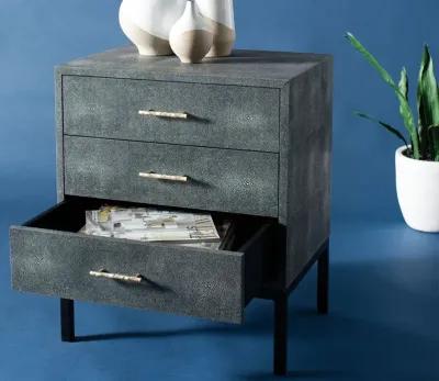 Safavieh Camden Faux Shagreen Nightstand - Natural