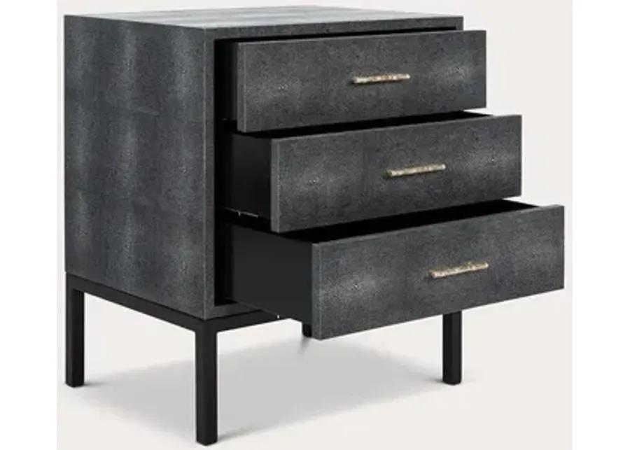 Safavieh Camden Faux Shagreen Nightstand - Black