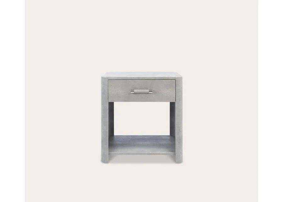 Safavieh Sawyer Faux Shagreen Nightstand - Grey