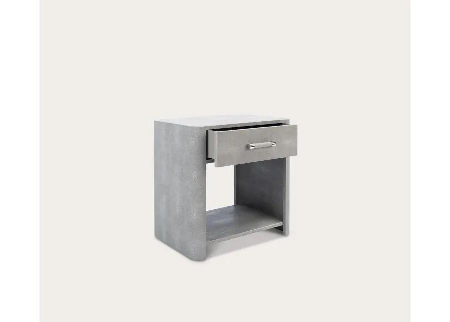 Safavieh Sawyer Faux Shagreen Nightstand - Grey