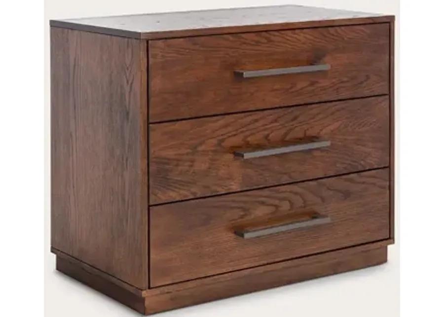 Safavieh Mallory 3-Drawer Nightstand - Dark Brown