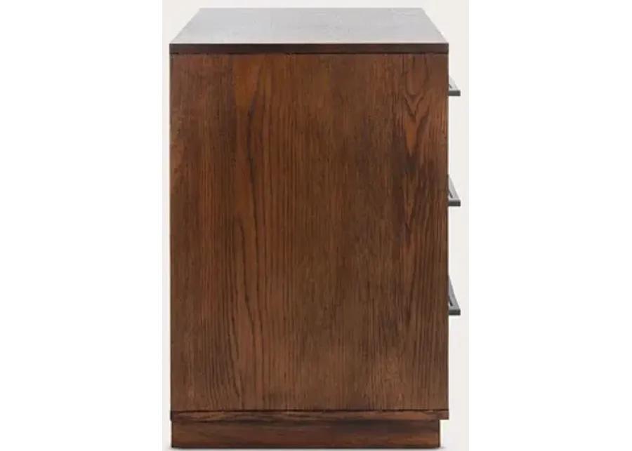 Safavieh Mallory 3-Drawer Nightstand - Dark Brown