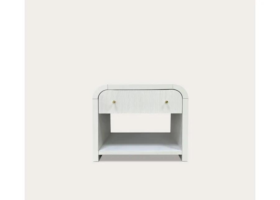 Safavieh Liabella 1-Drawer Curved Nightstand - White