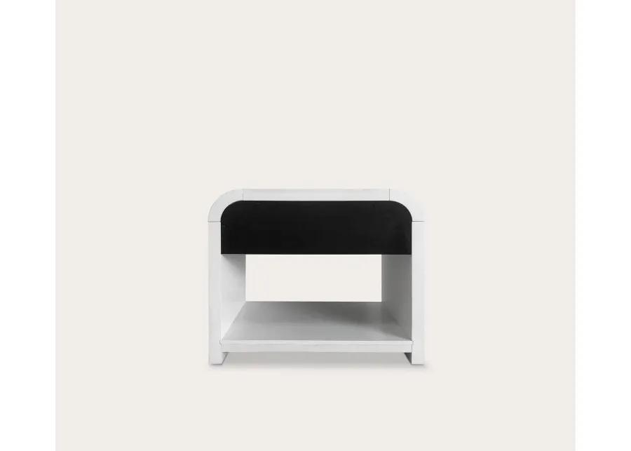 Safavieh Liabella 1-Drawer Curved Nightstand - Black