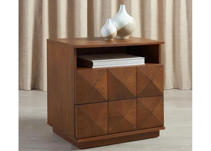 Safavieh Patty 2-Drawer Nightstand - Walnut