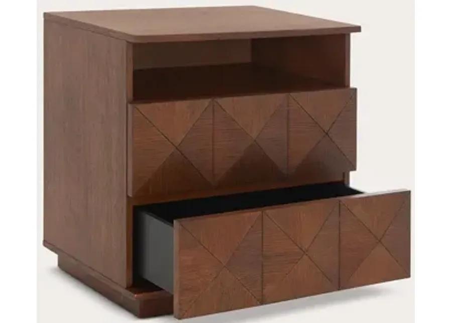 Safavieh Patty 2-Drawer Nightstand - Walnut