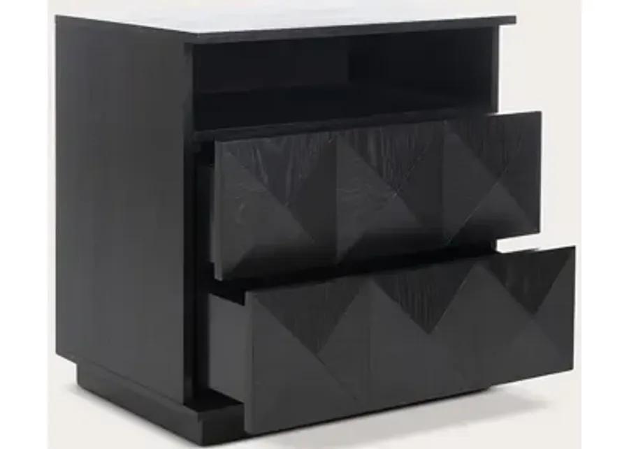 Safavieh Patty 2-Drawer Nightstand - Black