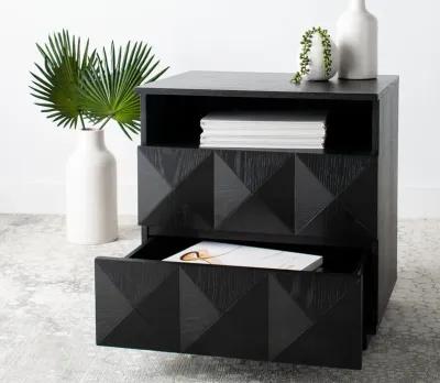 Safavieh Patty 2-Drawer Nightstand - Black