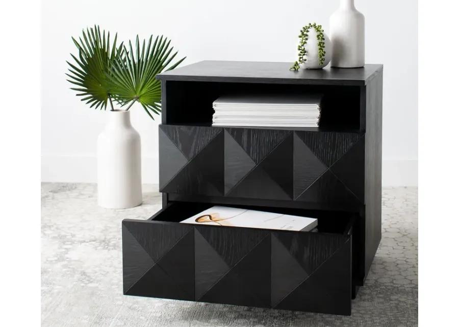 Safavieh Patty 2-Drawer Nightstand - Black