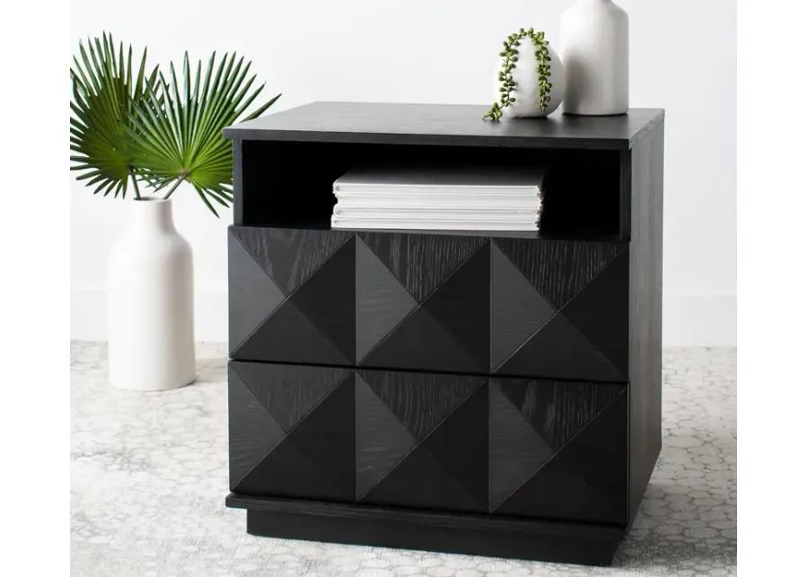 Safavieh Patty 2-Drawer Nightstand - Black