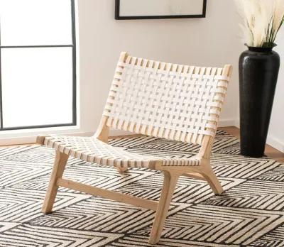 Safavieh Luna Accent Chair - White/Natural