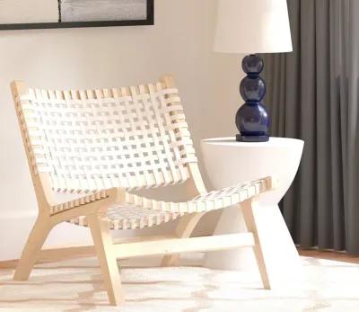 Safavieh Luna Accent Chair - White/Natural