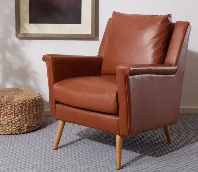 Safavieh Astrid Mid Century Armchair - Cognac