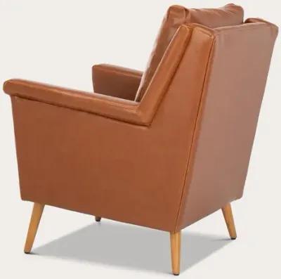 Safavieh Astrid Mid Century Armchair - Cognac