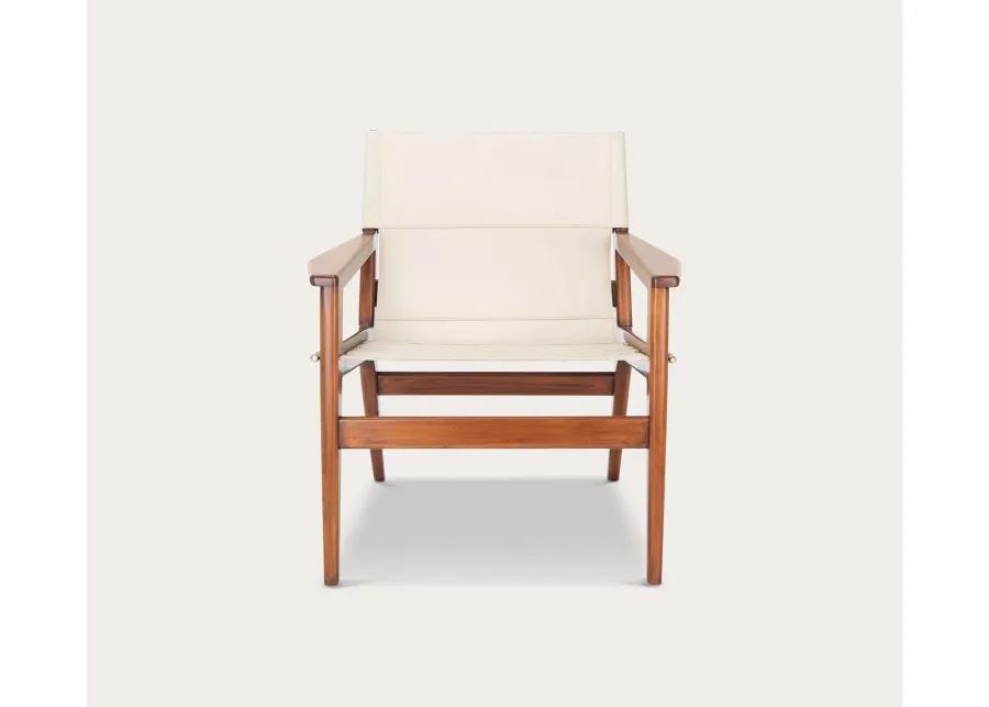 Safavieh Culkin Leather Sling Chair - White