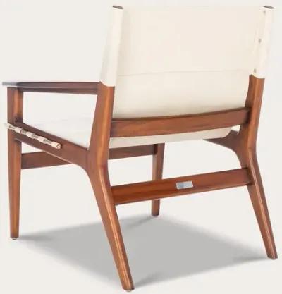 Safavieh Culkin Leather Sling Chair - Mahogany