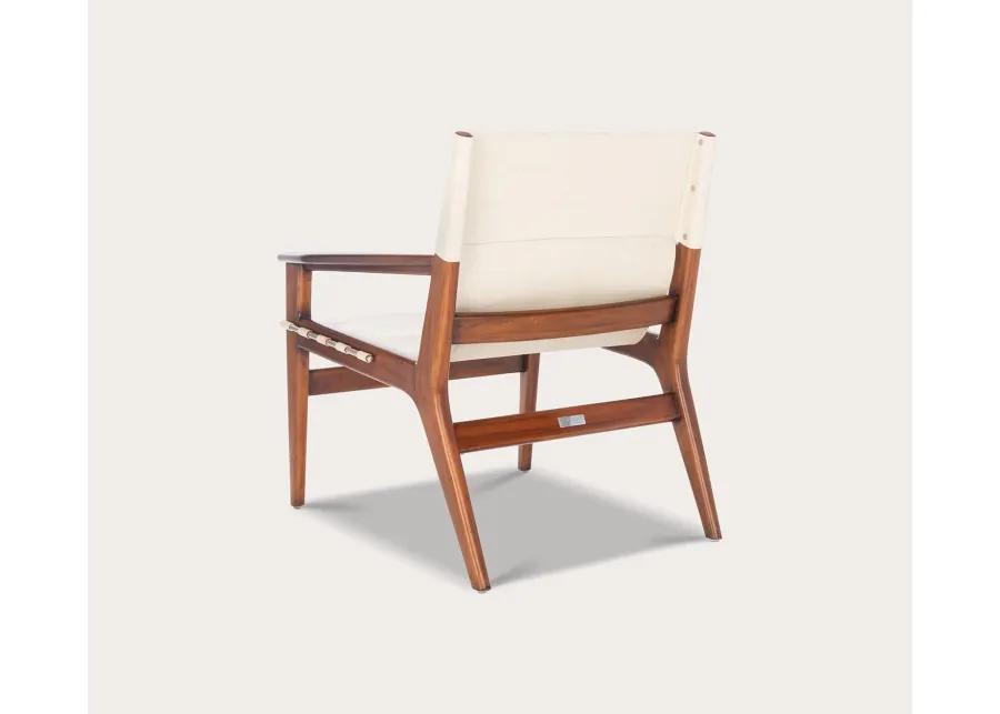 Safavieh Culkin Leather Sling Chair - Mahogany