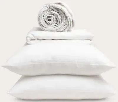 Dr. Weil by PureCare Dr. Weil Blended Linen Sheet Set - White - King