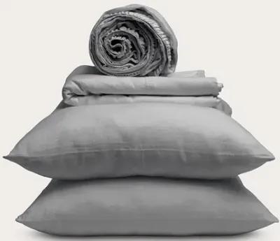 Dr. Weil by PureCare Dr. Weil Blended Linen Sheet Set - Stone Grey - King