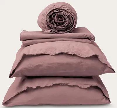 Dr. Weil by PureCare Dr. Weil Garment Washed Percale Sheet Set - Pink Sandstone - Twin XL