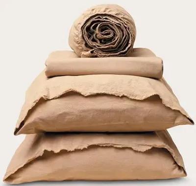 Dr. Weil by PureCare Dr. Weil Garment Washed Percale Sheet Set - Desert Sand - King