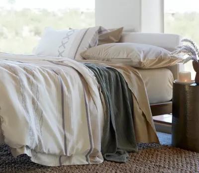 Dr. Weil by PureCare Dr. Weil Garment Washed Percale Sheet Set - Desert Sand - Split California King