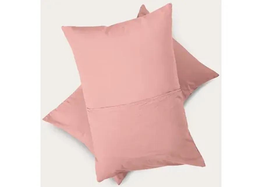 Dr. Weil by PureCare Dr. Weil Garment Washed Percale Pillow Shams - Pink Sandstone - Euro