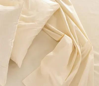 Sleep & Beyond Organic Cotton Sateen Sheet Set - Classic Ivory - Twin