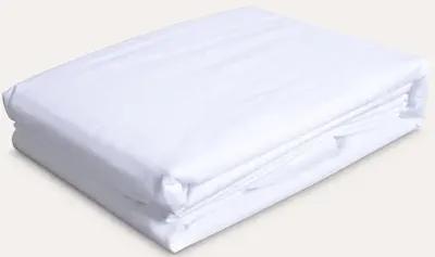 Sleep & Beyond Organic Cotton Percale Duvet Cover Set - Crisp White - Full/Queen