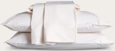 Sleep & Beyond Organic Cotton Percale Sheet Set - Classic Ivory - Twin XL