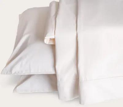 Sleep & Beyond Organic Cotton Percale Sheet Set - Crisp White - King