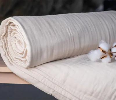 Sleep & Beyond Organic Cotton Muslin Blanket - Classic Ivory - Twin