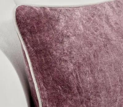 Villa by Classic Home Heirloom Velvet Sangria Red Throw Pillow - 14'' x 20''