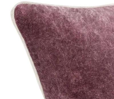 Villa by Classic Home Heirloom Velvet Sangria Red Throw Pillow - 14'' x 20''