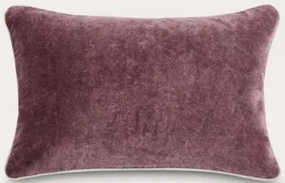 Villa by Classic Home Heirloom Velvet Sangria Red Throw Pillow - 14'' x 20''