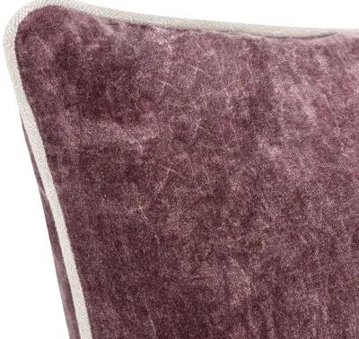 Villa by Classic Home Heirloom Velvet Sangria Red Throw Pillow - 14'' x 20''