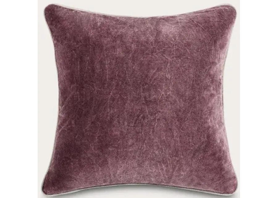 Villa by Classic Home Heirloom Velvet Sangria Red Throw Pillow - 18'' x 18''