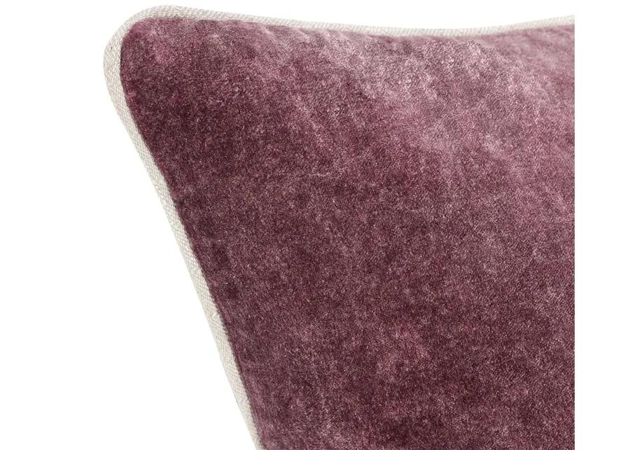 Villa by Classic Home Heirloom Velvet Sangria Red Throw Pillow - 18'' x 18''