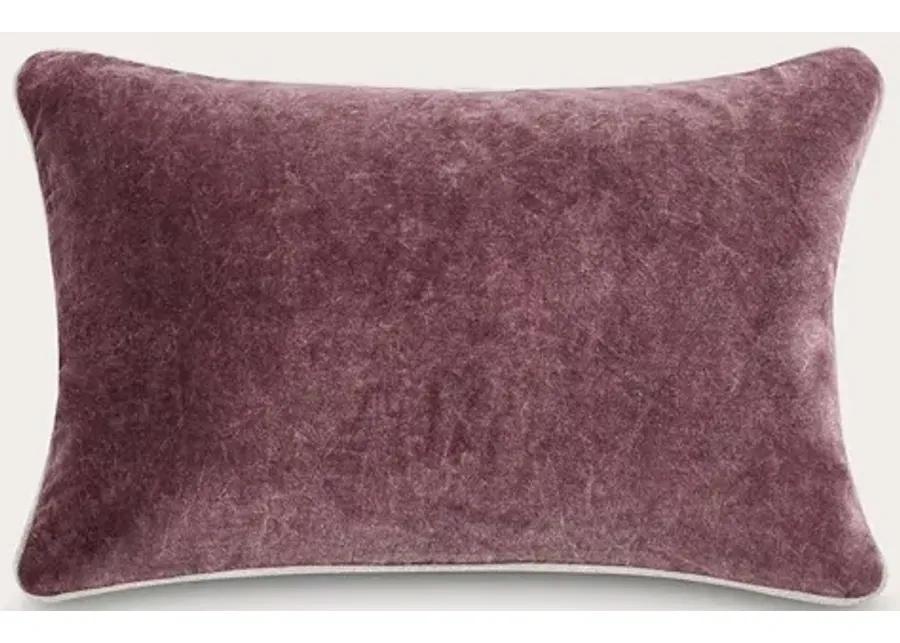 Villa by Classic Home Heirloom Velvet Sangria Red Throw Pillow - 18'' x 18''