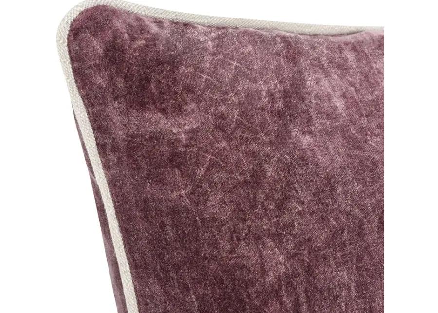 Villa by Classic Home Heirloom Velvet Sangria Red Throw Pillow - 18'' x 18''