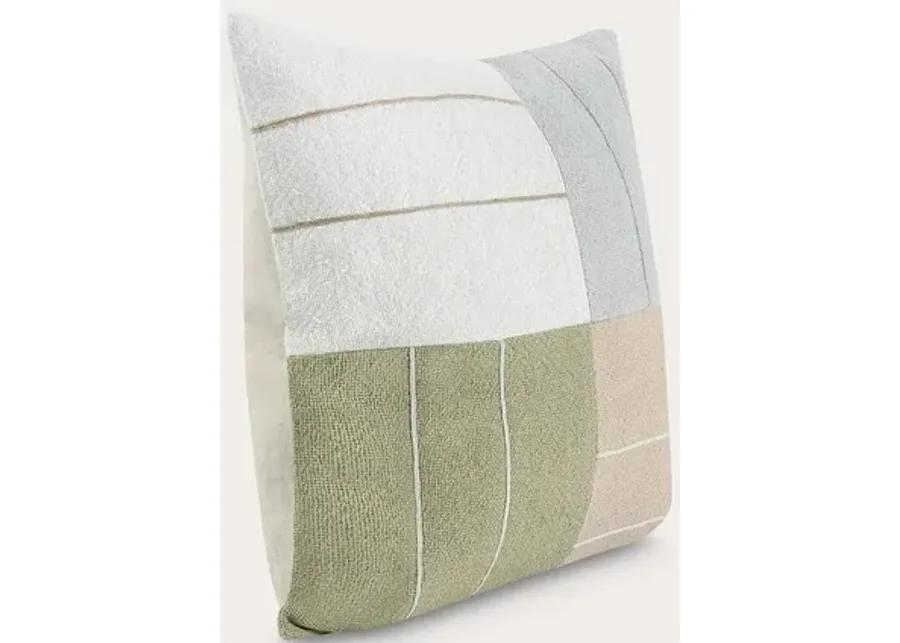 Villa by Classic Home Niya Wheat Green Multi Throw Pillow - 14'' x 26''