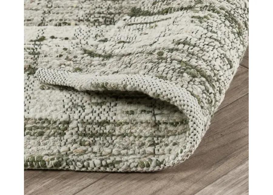 Villa by Classic Home Perth Cotton Wool Area Rug - Green - 5' x 8'