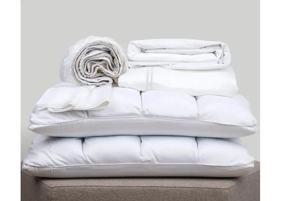 PureCare Cooling Bedding Bundle - Memory Foam - White - Split Cal King