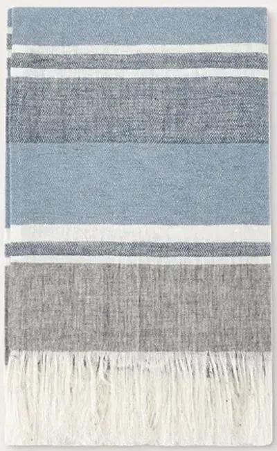 Villa by Classic Home Lima Stripe Throw Blanket - Gray