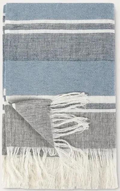 Villa by Classic Home Lima Stripe Throw Blanket - Gray