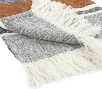 Villa by Classic Home Lima Stripe Throw Blanket - Gray