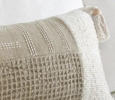 Villa by Classic Home Yasa Natural Ivory Throw Pillow